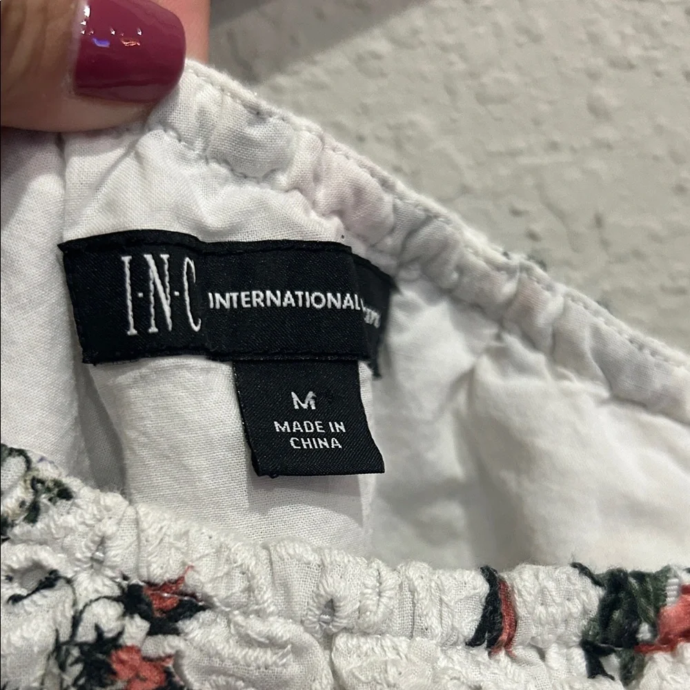 INC International Concepts Floral Off-Shoulder Blouse - Picture 2 of 2
